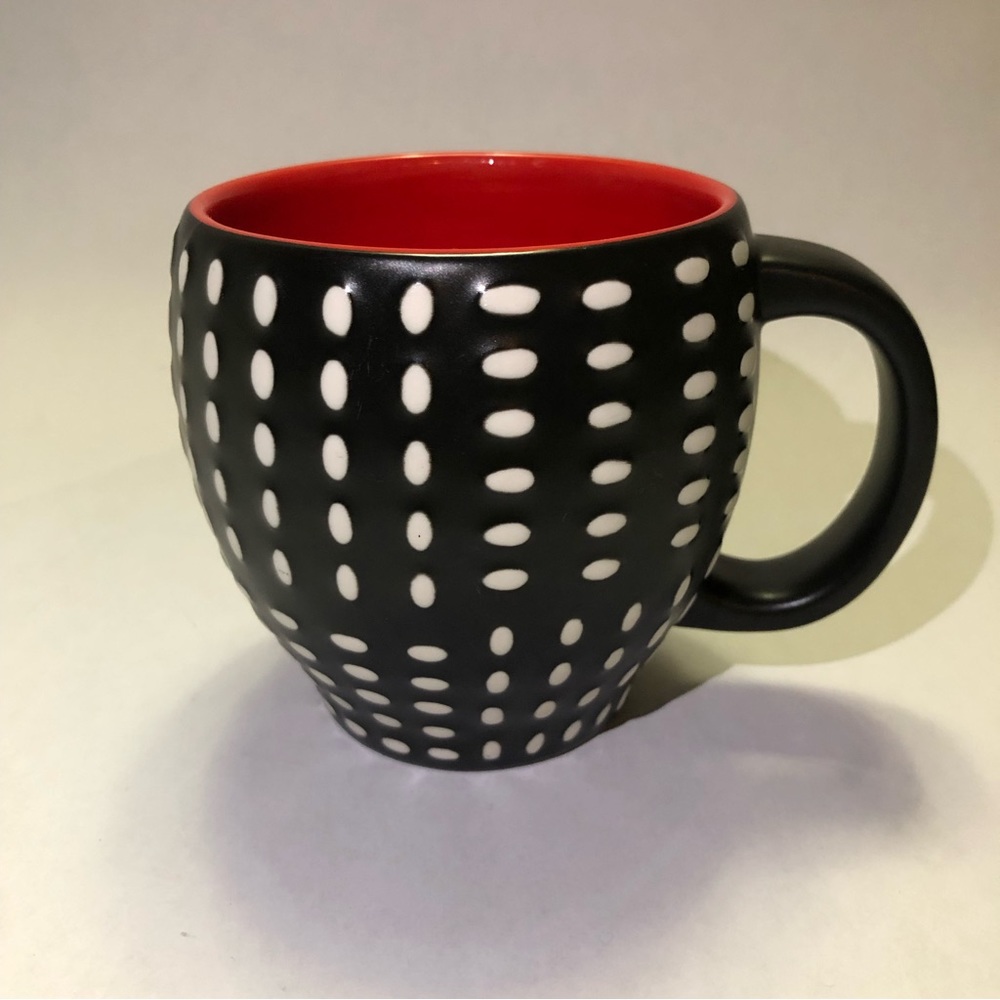 Starbucks 2008 Coffee Mug Bone China Red/Black/White